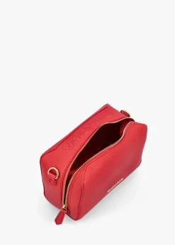 Pattie Haversack Pebbled Rosso Cross-Body Bag