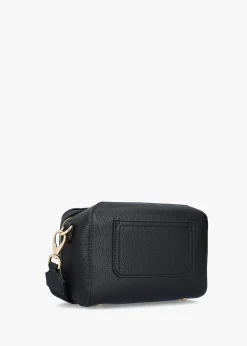 Pattie Haversack Pebbled Black Cross-Body Bag