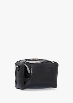 Pattie Patent Nero Camera Bag