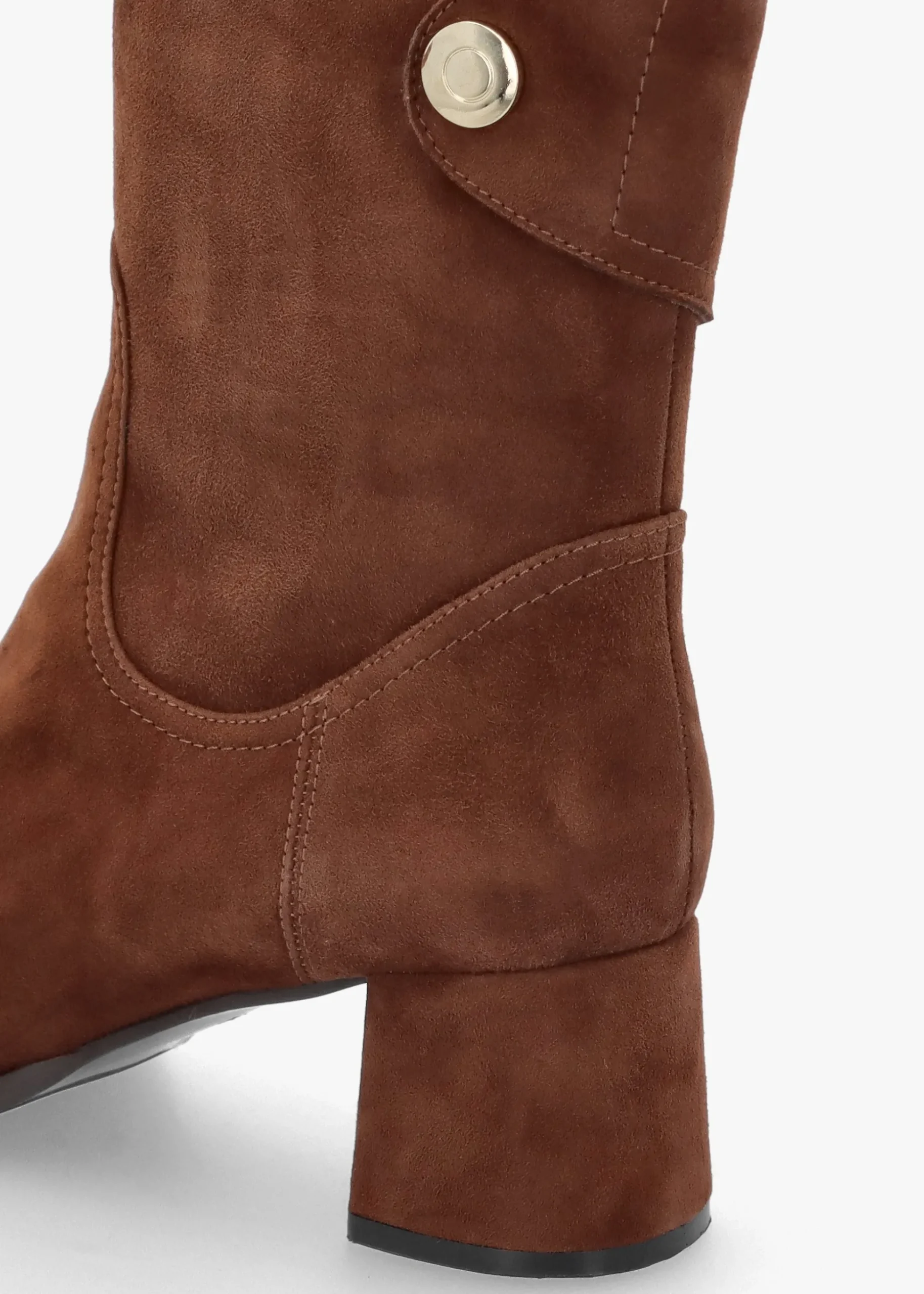 Payton Tan Suede Block Heel Ankle Boots