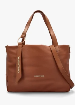 Peonies Cuoio Shopper Bag