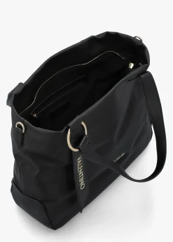 Peonies Nero Shopper Bag
