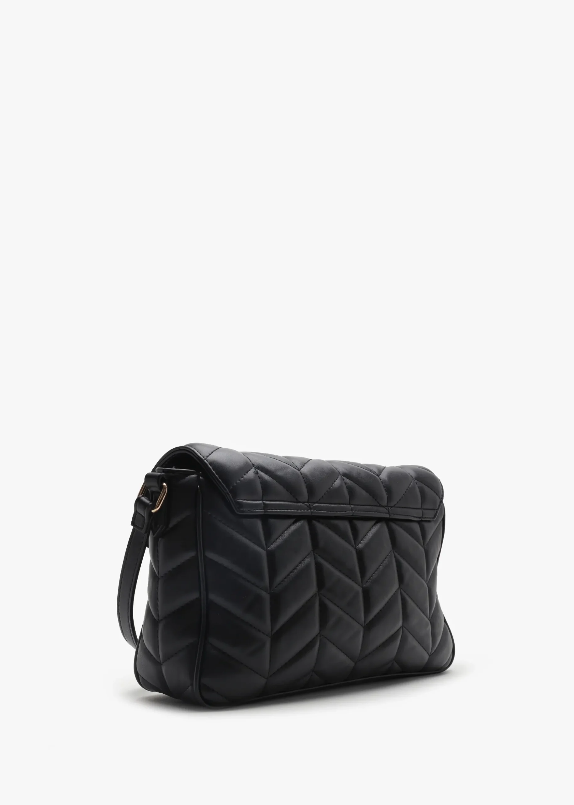 Petal Chevron Nero Cross-Body Bag