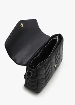 Petal Chevron Nero Cross-Body Bag