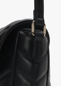 Petal Chevron Nero Cross-Body Bag