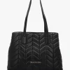 Petal Quilted Chevron Nero Shopper Bag