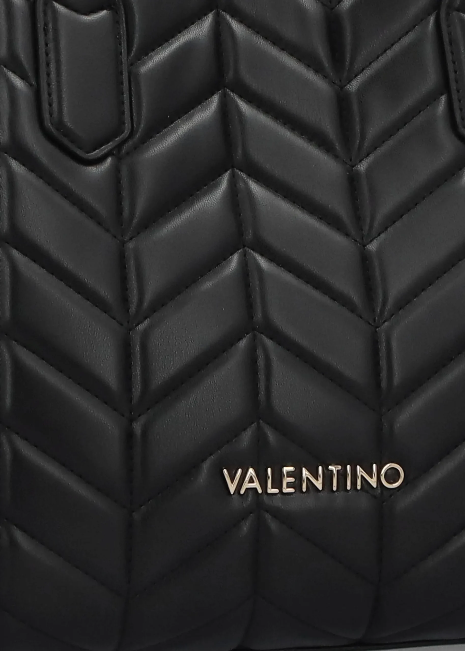 Petal Quilted Chevron Nero Shopper Bag