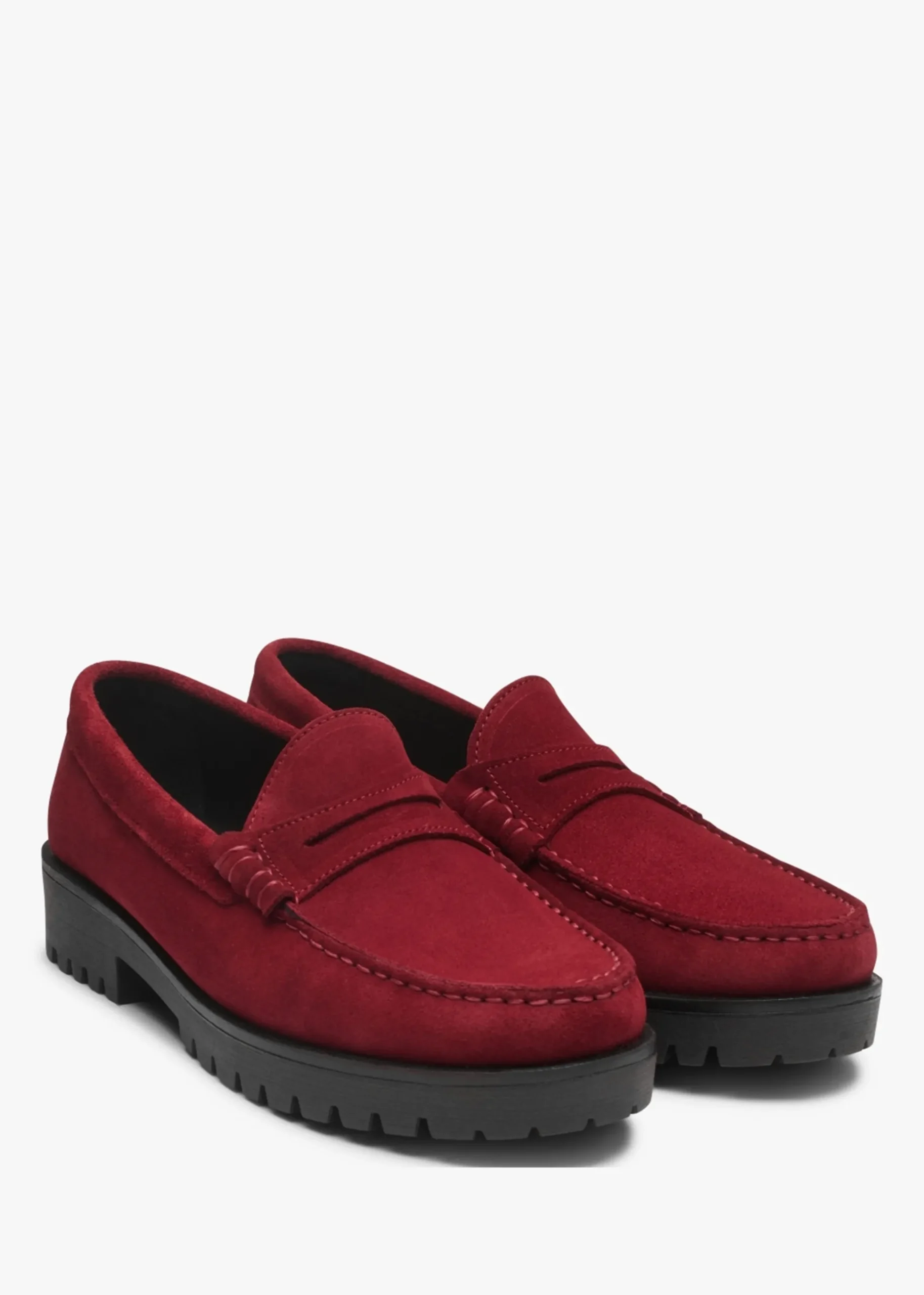 Petunia Burgundy Suede Loafers