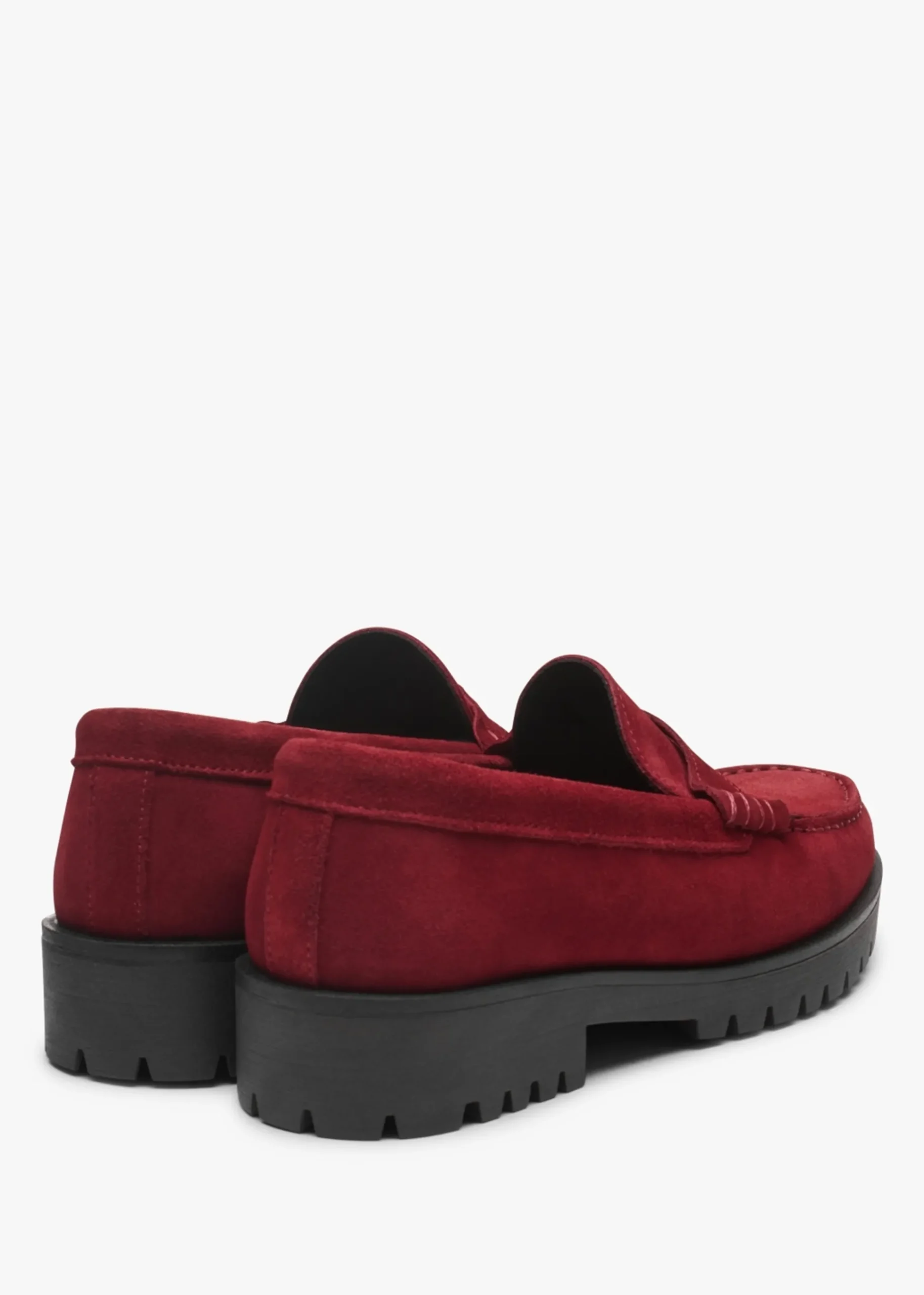 Petunia Burgundy Suede Loafers