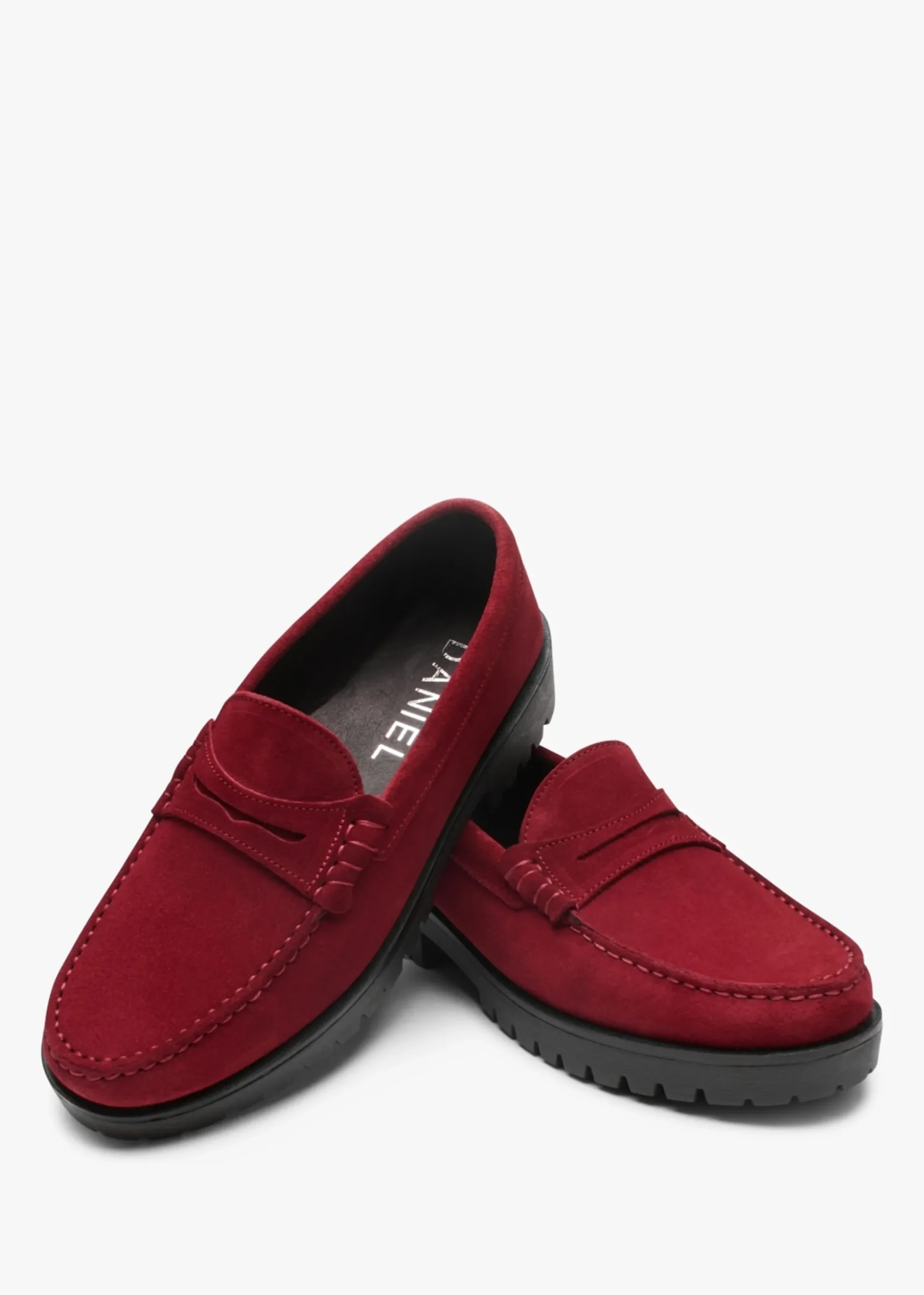 Petunia Burgundy Suede Loafers