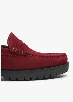 Petunia Burgundy Suede Loafers