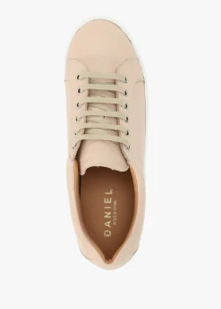 Piccadilly Circus Blush Leather Flatform Trainers