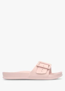 Pink Big Buckle One Bar Mules