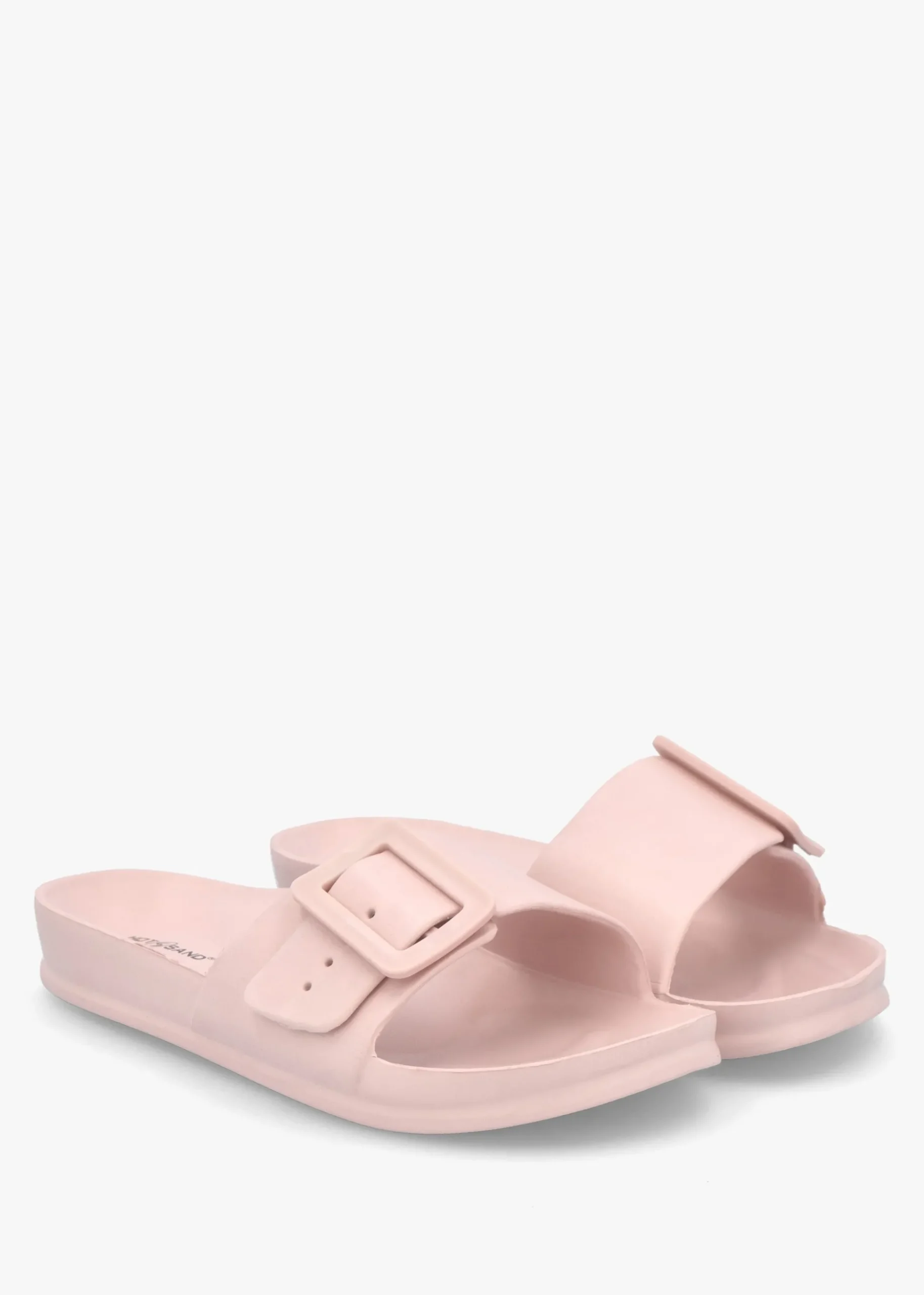 Pink Big Buckle One Bar Mules