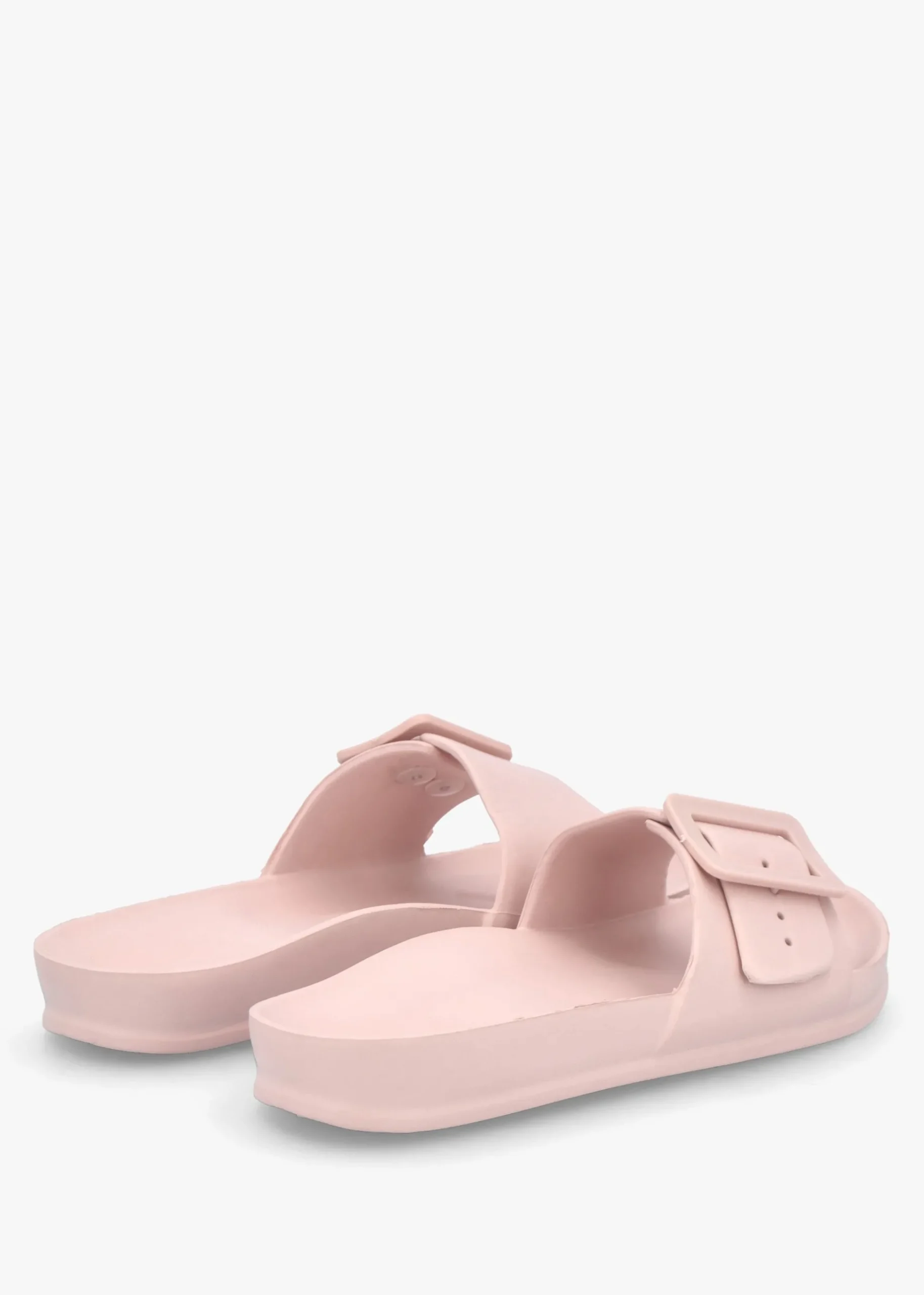 Pink Big Buckle One Bar Mules