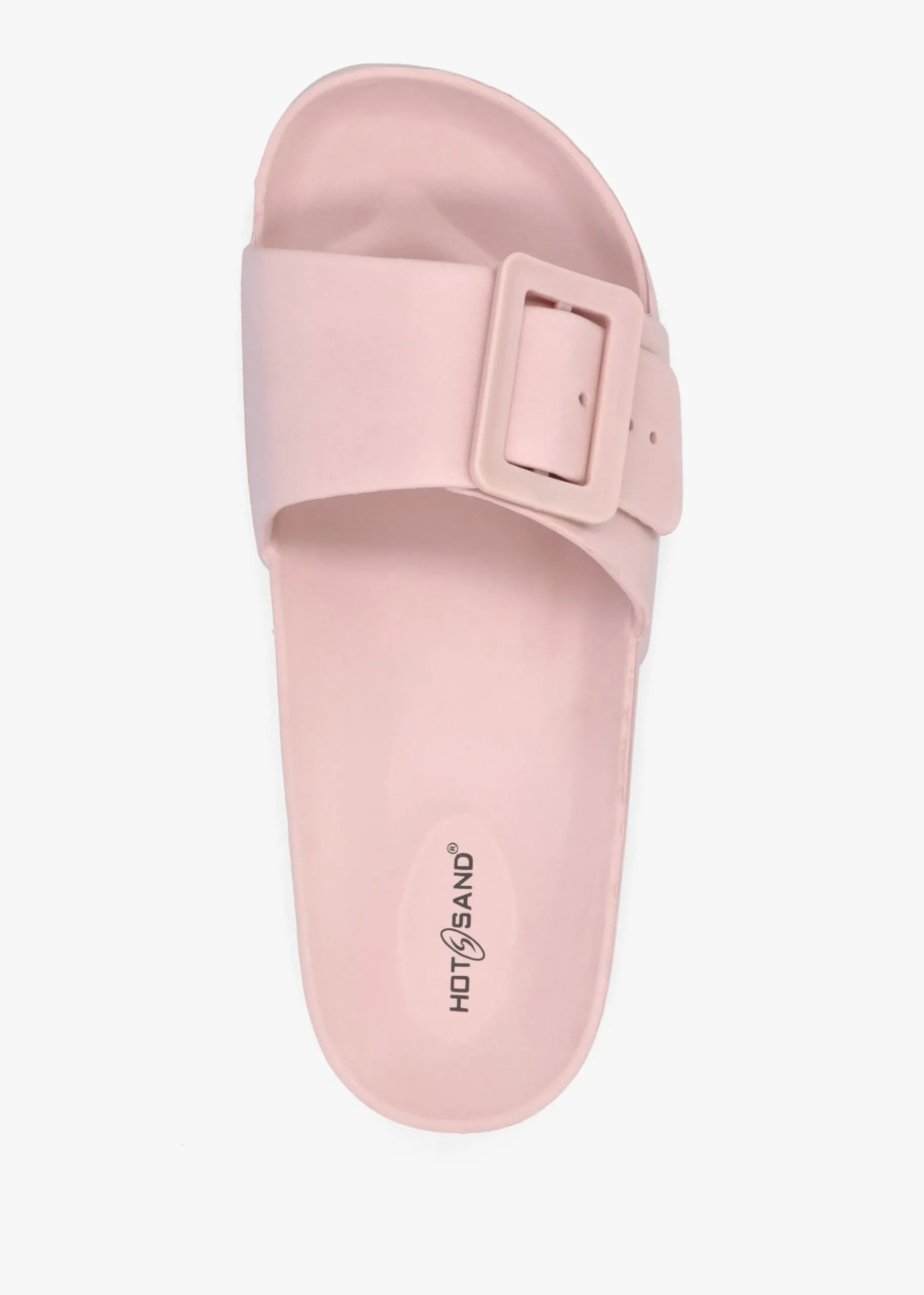 Pink Big Buckle One Bar Mules
