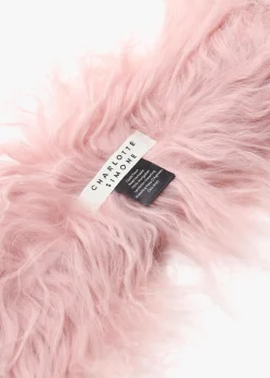 Pink Ombre Shaggy Mongolian Lambswool Scarf