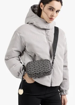 Piped Logo Nero & Ecru Camera Bag