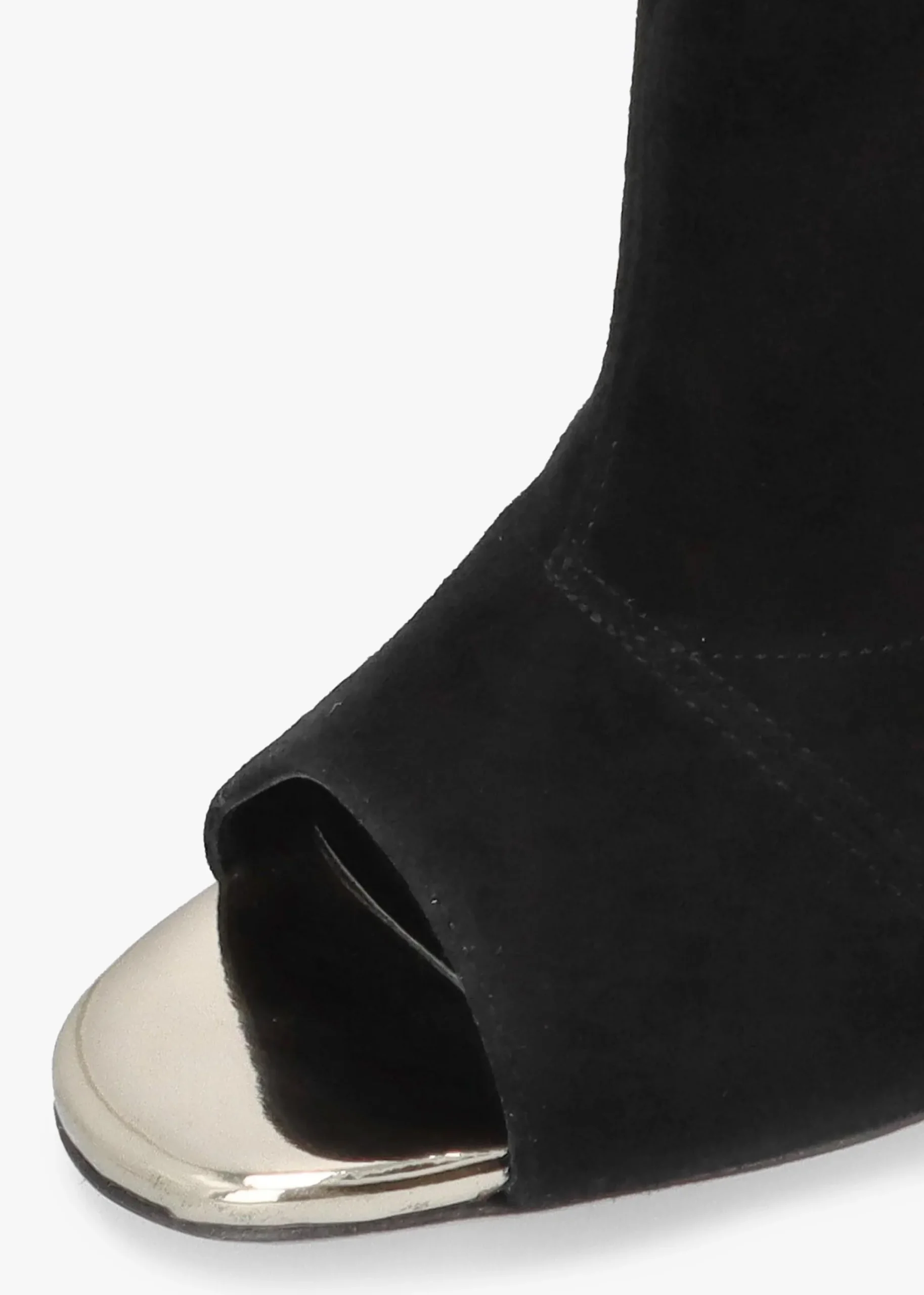 Piper Black Suede Open Toe Heeled Shoe Boots