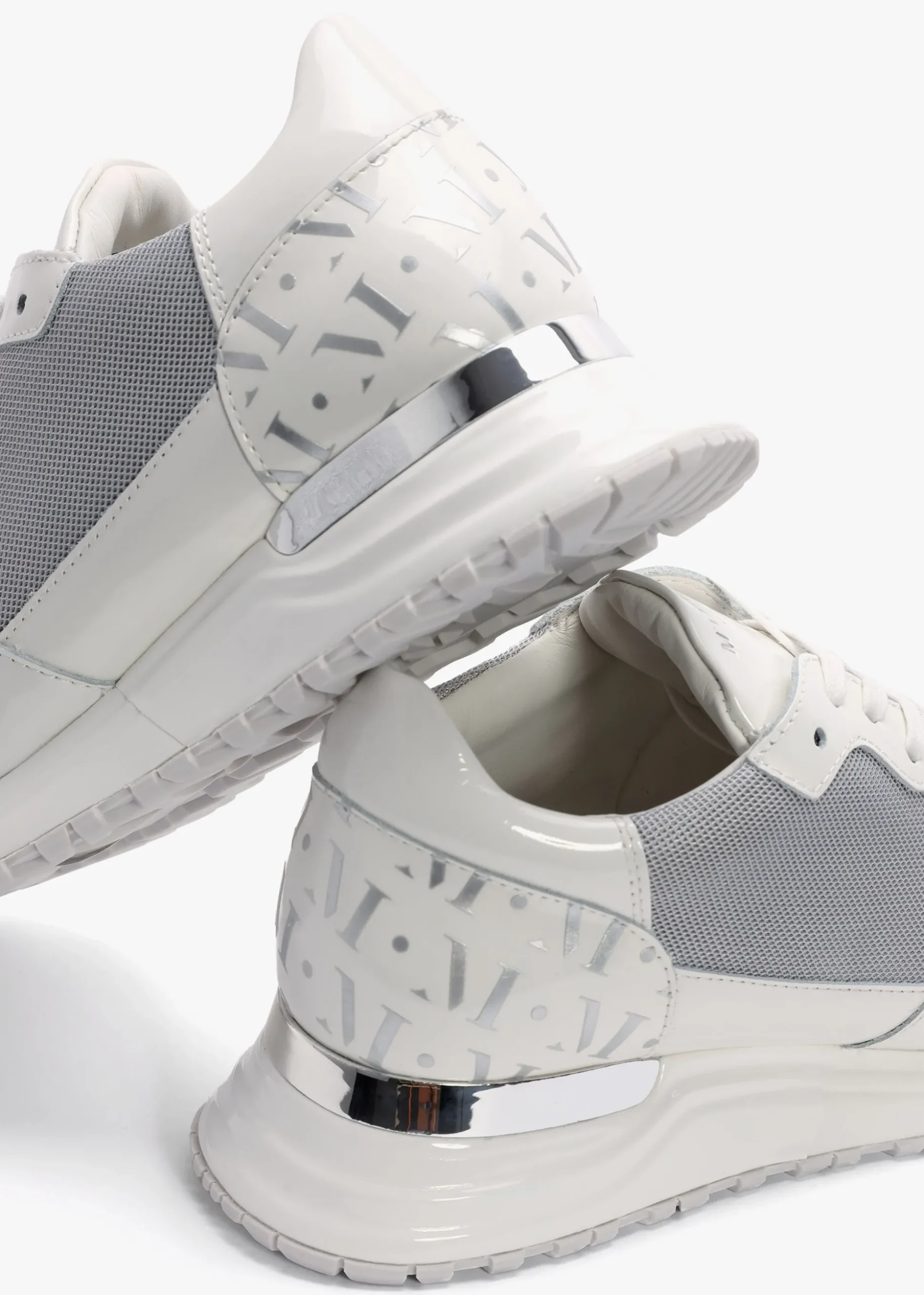 Popham White Chrome Trainers