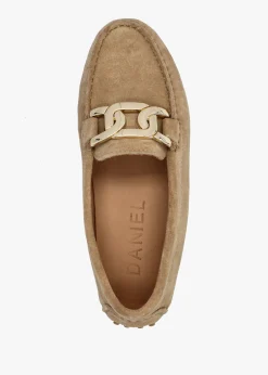 Privey Beige Suede Moccasin Loafers