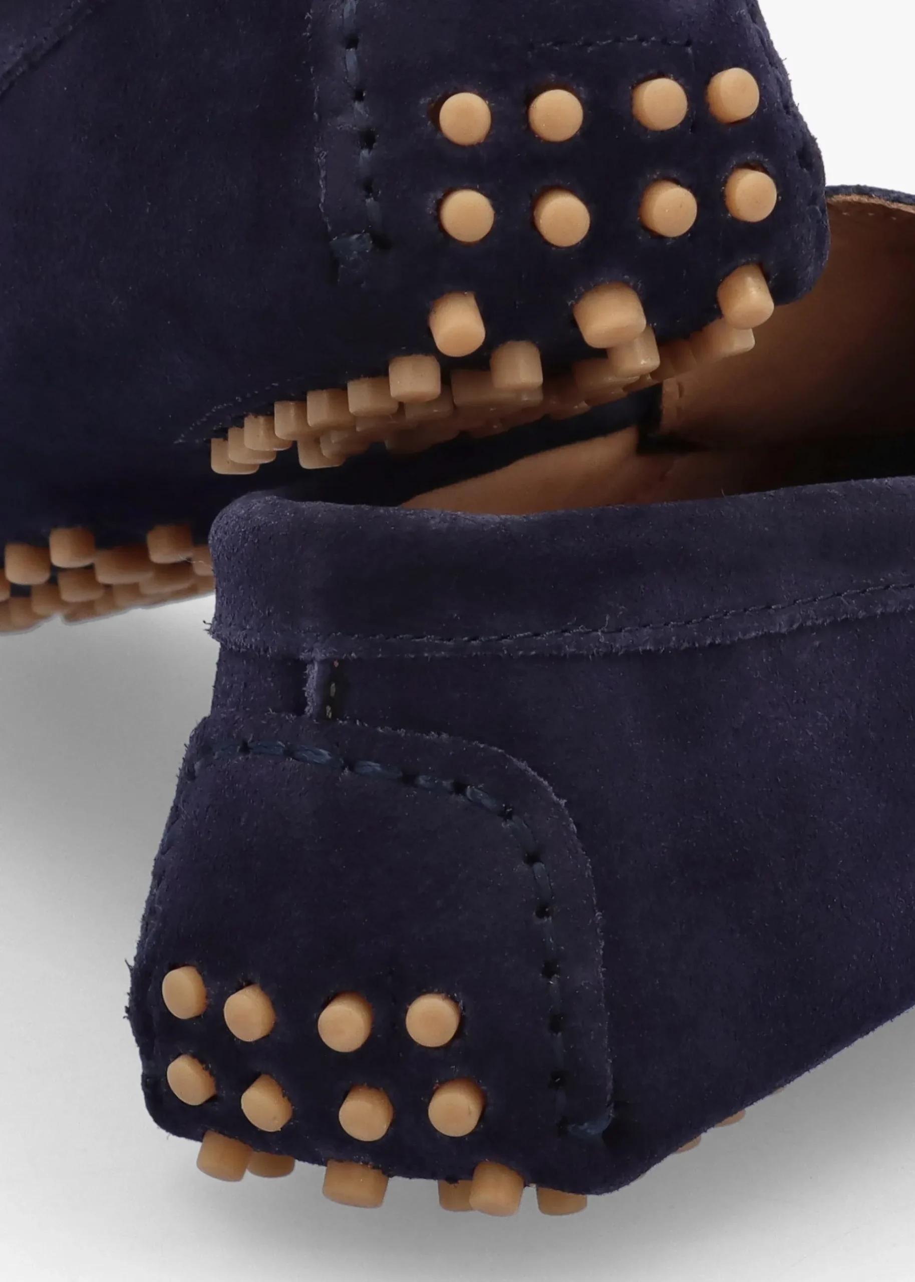 Privey Navy Suede Moccasin Loafers