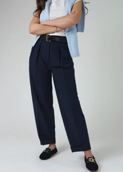 Privey Navy Suede Moccasin Loafers