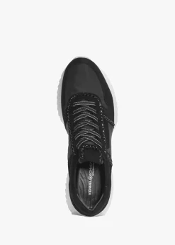Pull Diamante Black Suede Trainers