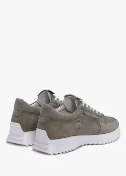 Pull Diamante Taupe Suede Trainers