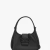 Raso Black Satin Hobo Shoulder Bag