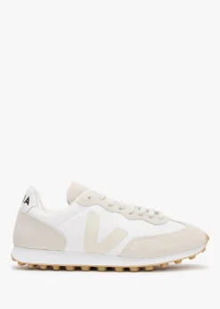 Rio Branco White Pierre Natural Suede & Mesh Trainers