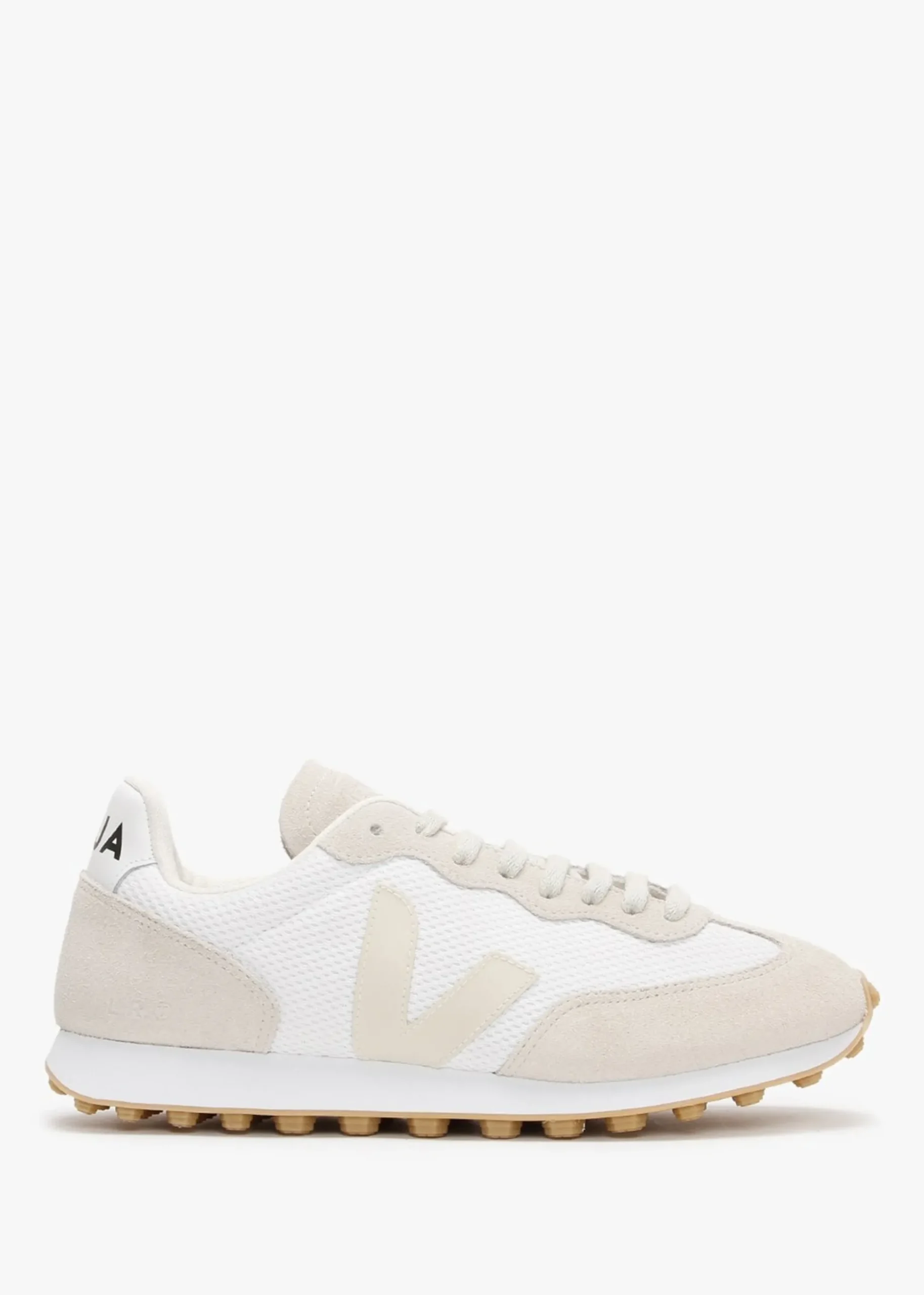Rio Branco White Pierre Natural Suede & Mesh Trainers