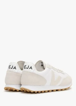 Rio Branco White Pierre Natural Suede & Mesh Trainers