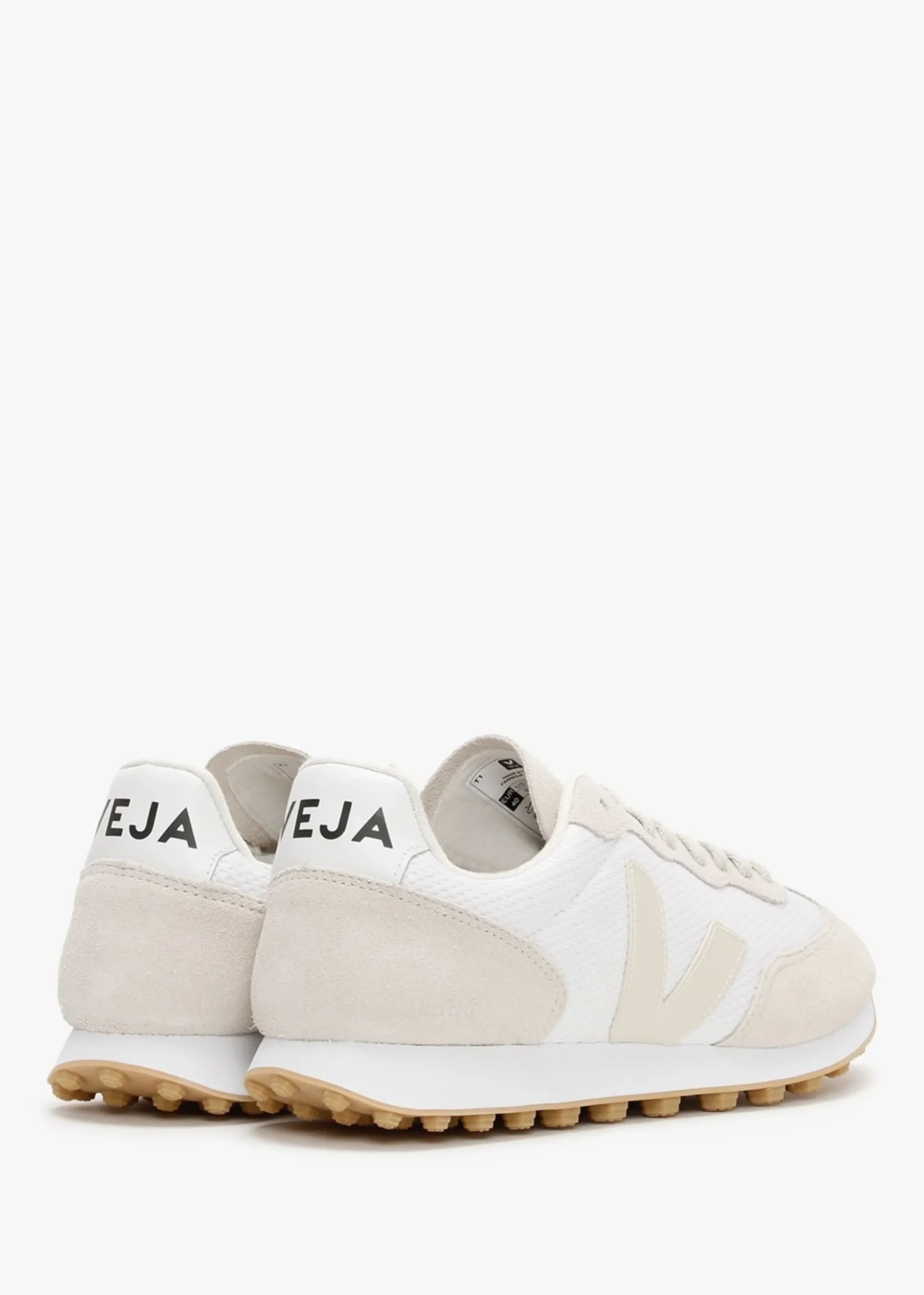 Rio Branco White Pierre Natural Suede & Mesh Trainers