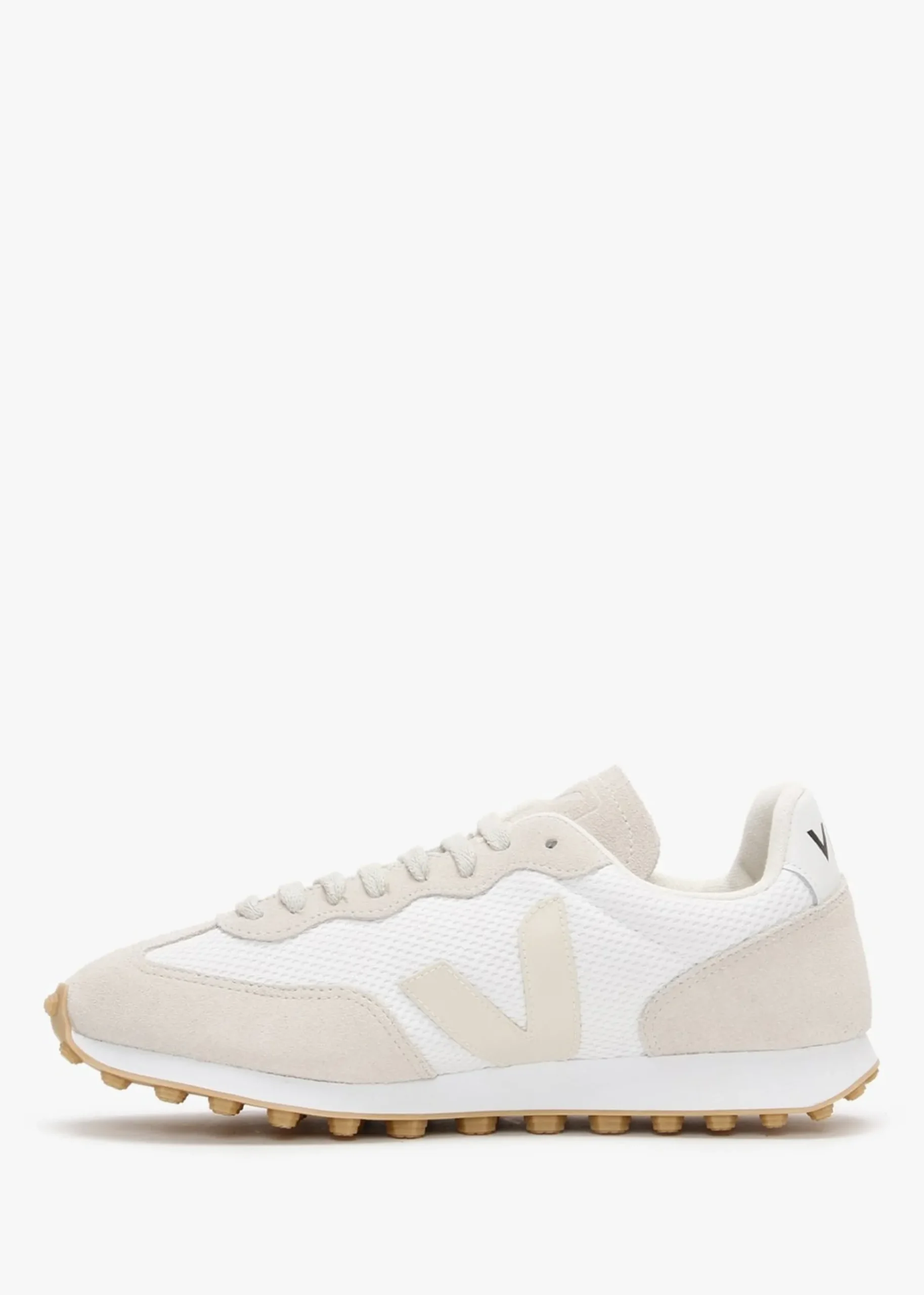 Rio Branco White Pierre Natural Suede & Mesh Trainers