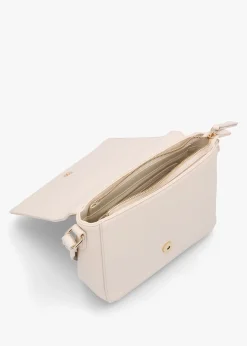 Rised Ecru Cross-Body Bag