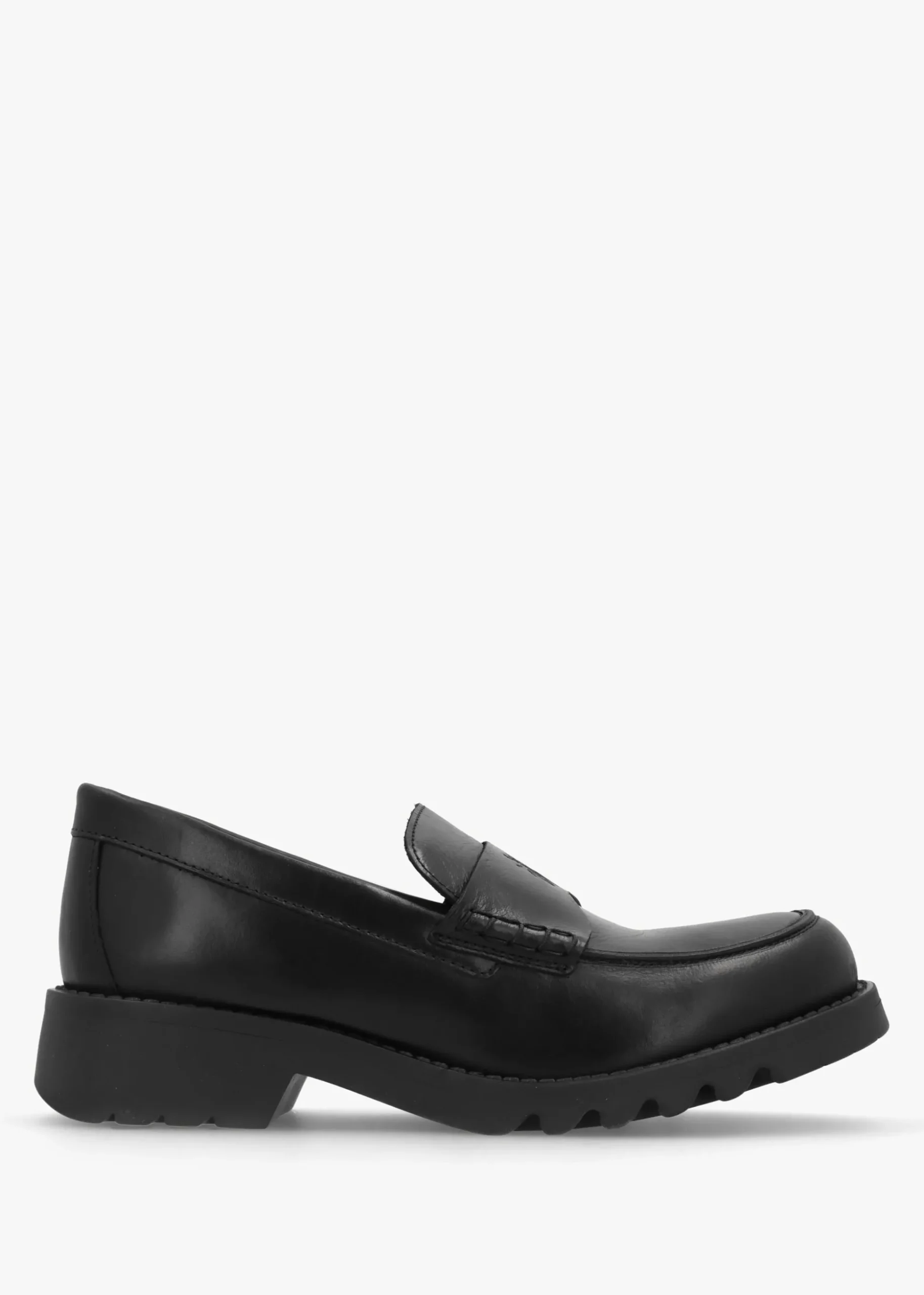 Rixi Black Leather Chunky Loafers