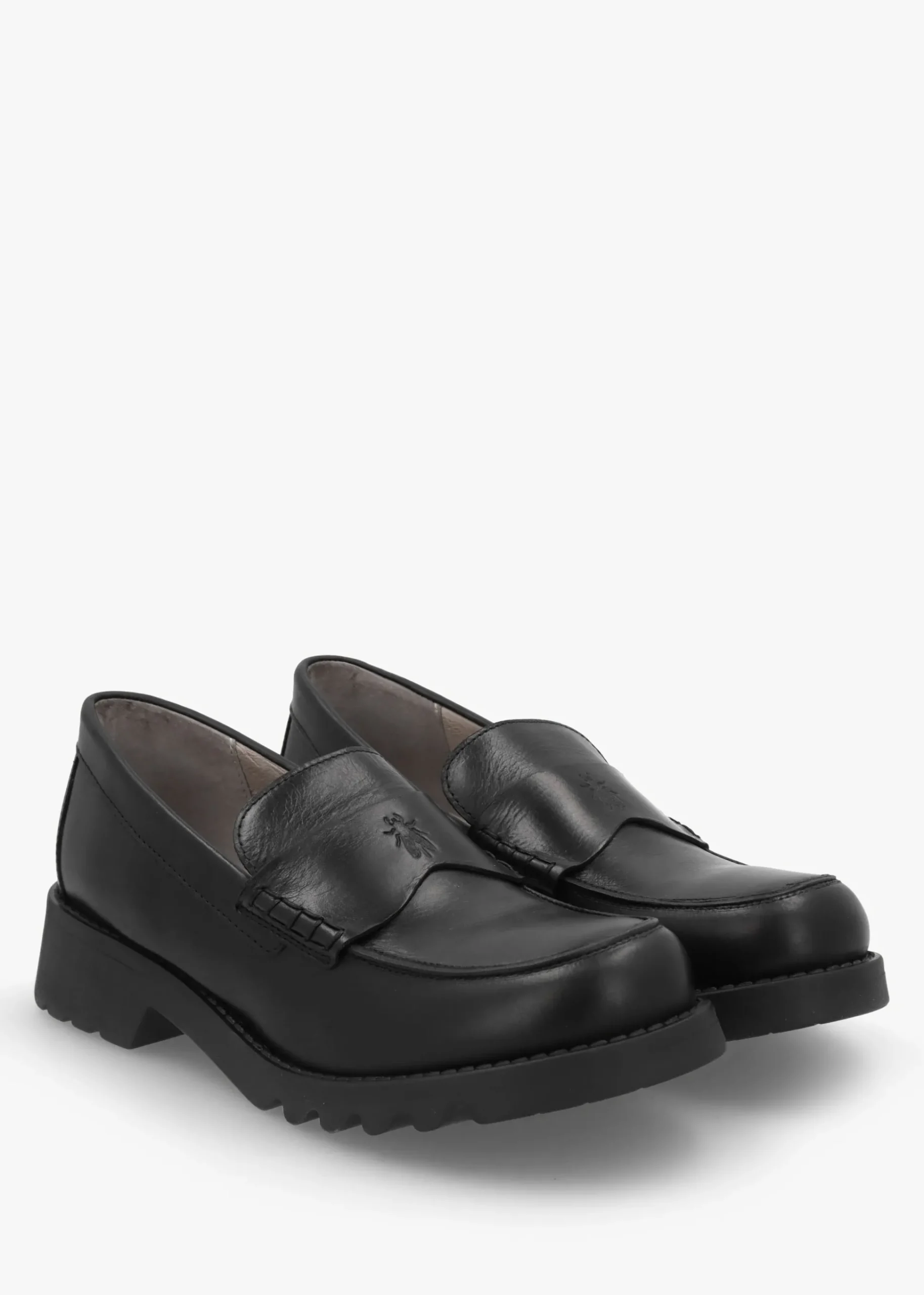 Rixi Black Leather Chunky Loafers