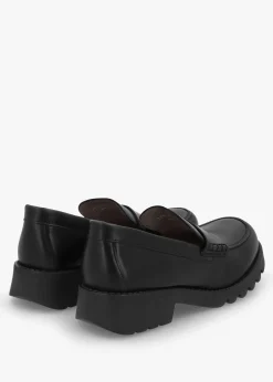 Rixi Black Leather Chunky Loafers