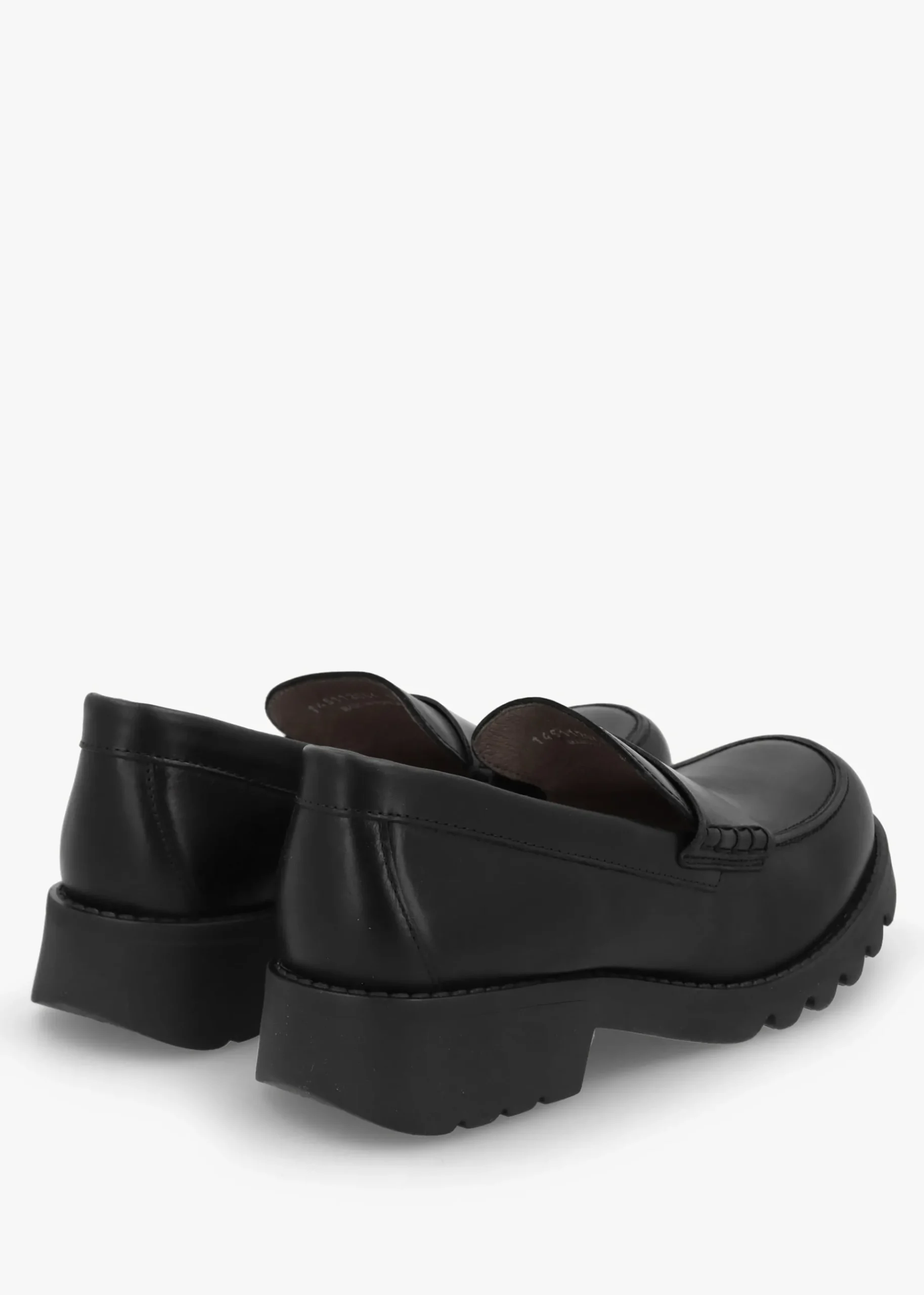 Rixi Black Leather Chunky Loafers
