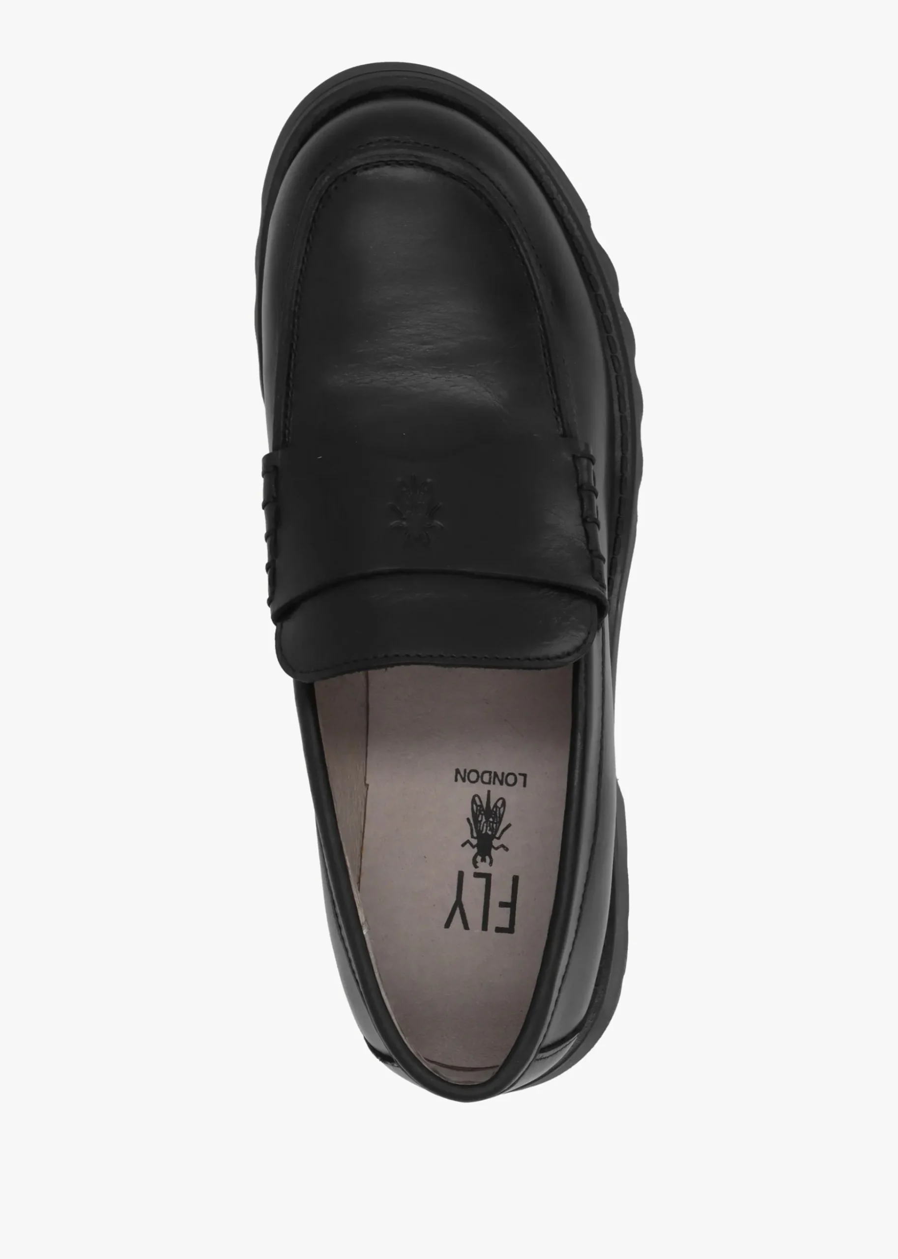 Rixi Black Leather Chunky Loafers