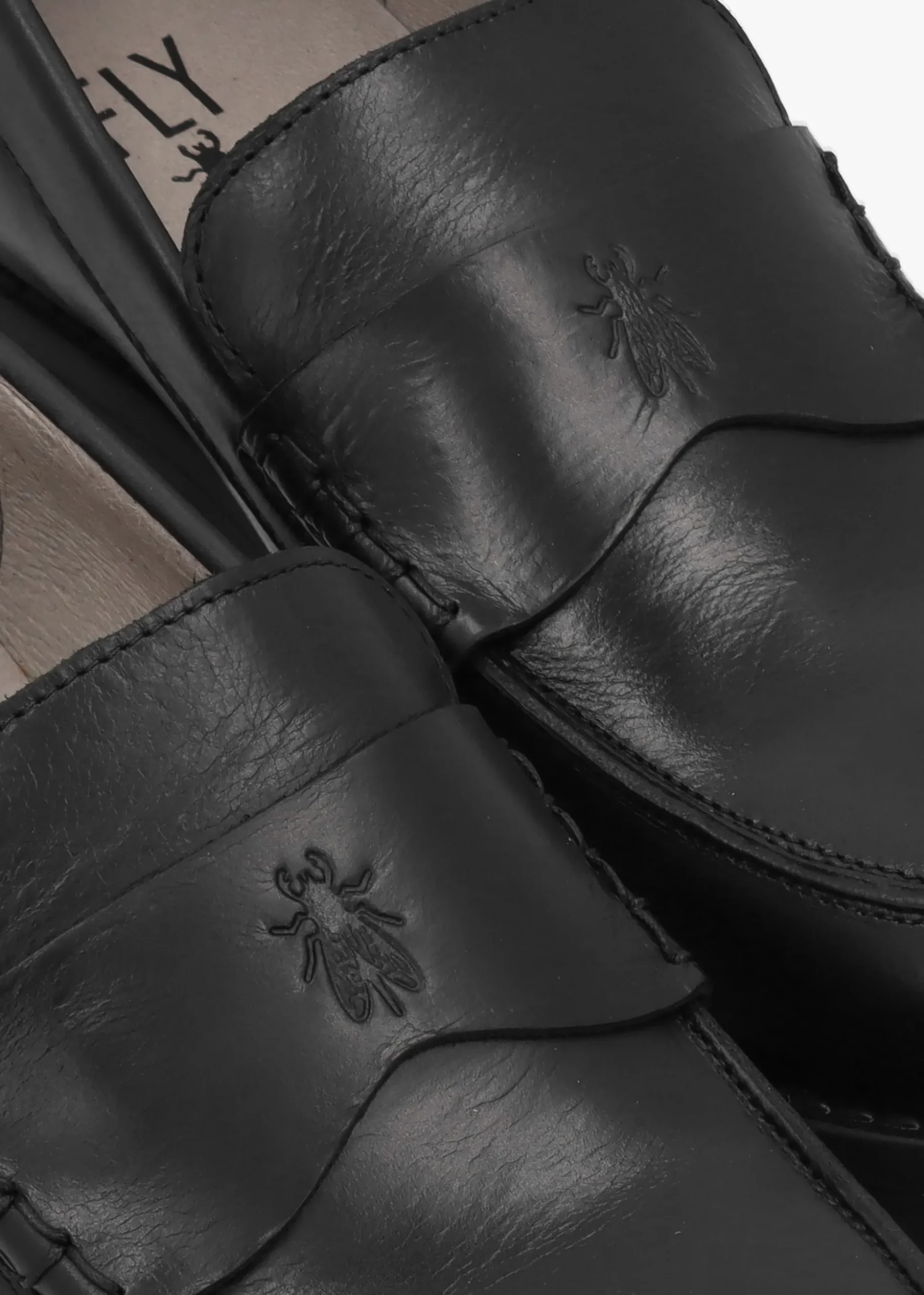 Rixi Black Leather Chunky Loafers