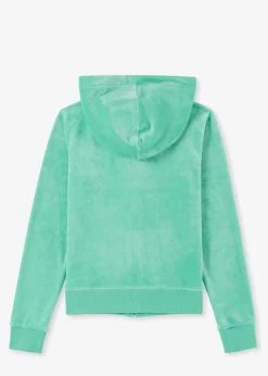 Robertson Marine Green Velour Zip Hoodie