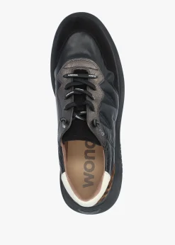 Roma Black Mixed Textile Chunky Trainers