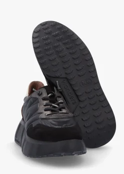 Roma Black Mixed Textile Chunky Trainers