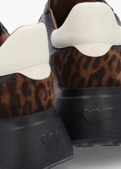 Roma Black Mixed Textile Chunky Trainers