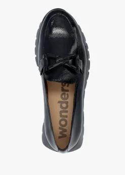 Rose Black Patent Loafers