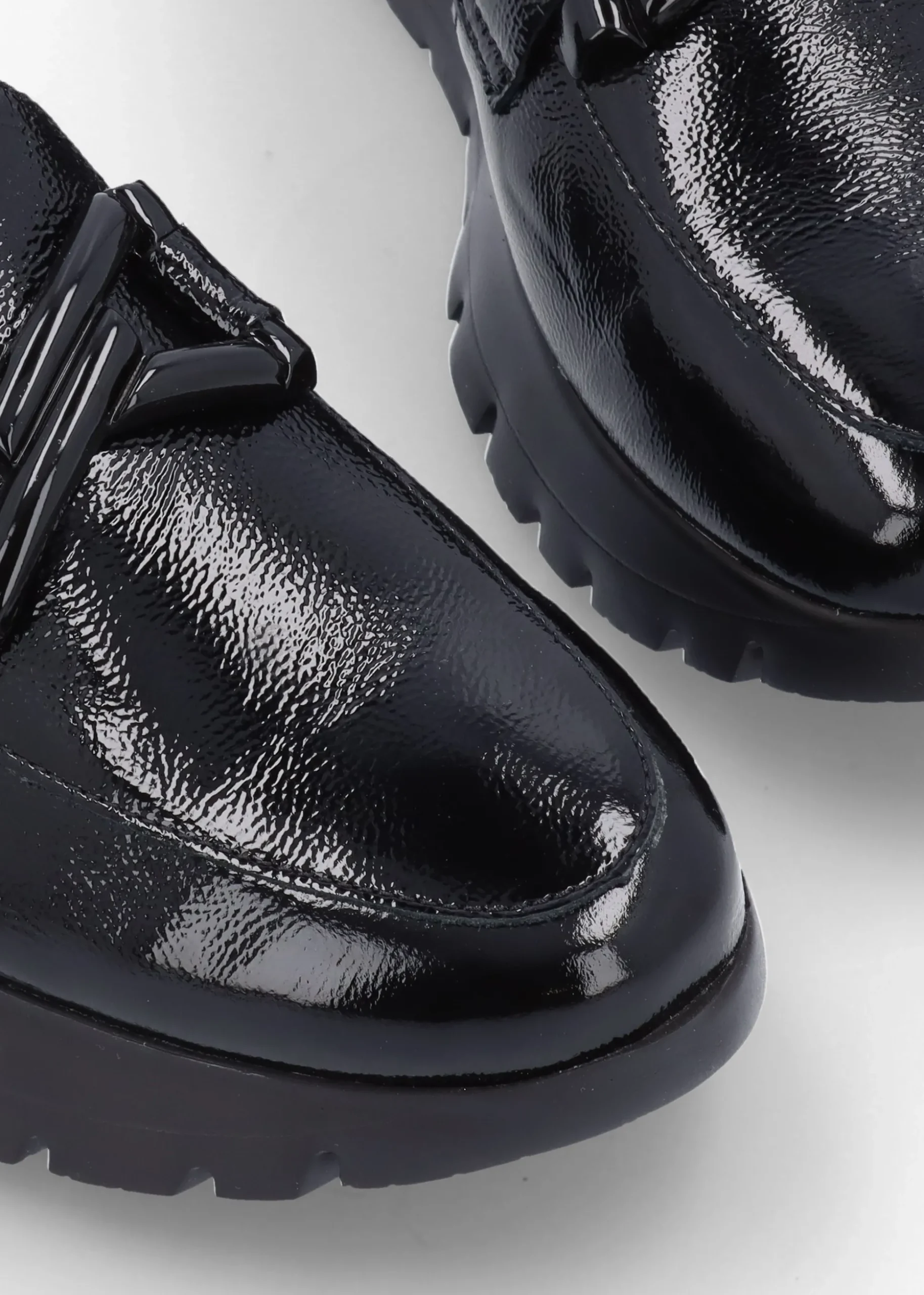 Rose Black Patent Loafers
