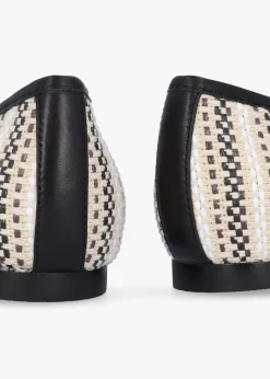 Sally Beige Textile Woven Ballet Pumps