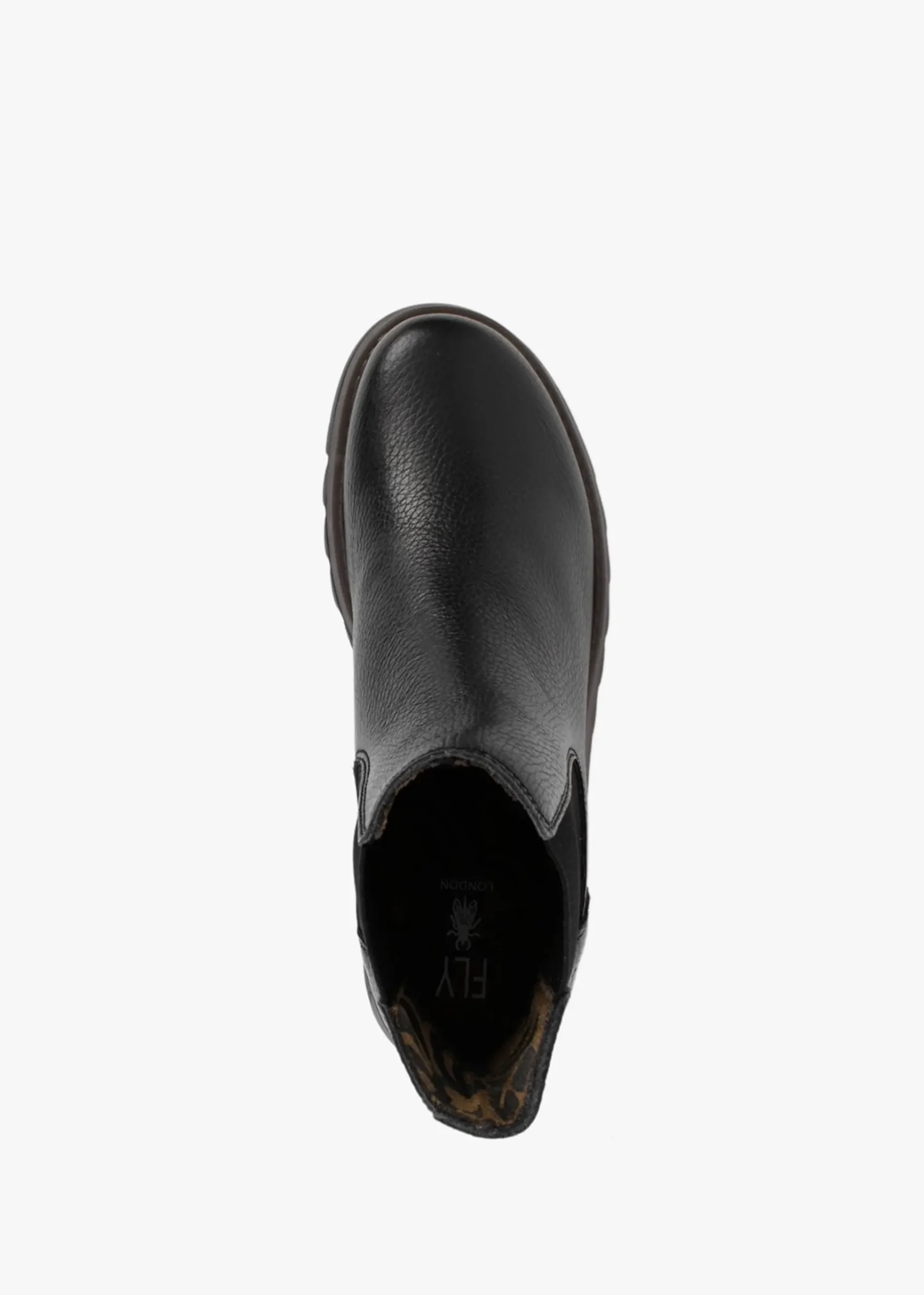 Salv Black Pebbled Leather Wedge Chelsea Boots